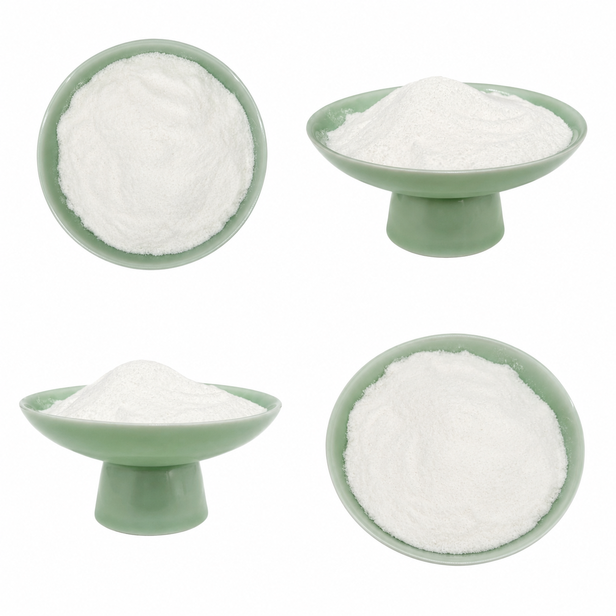 Powdered iron-free aluminum sulfate